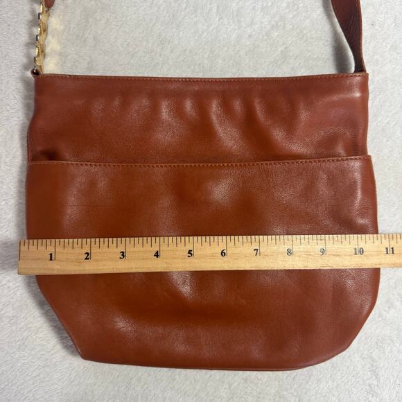 Paloma Picasso Vintage Tan/Brown Leather Bucket Shoulder Bag - Made in Italy - Picture 9 of 11